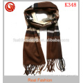 2015 fashion woven plaid pure cashmere men scarf